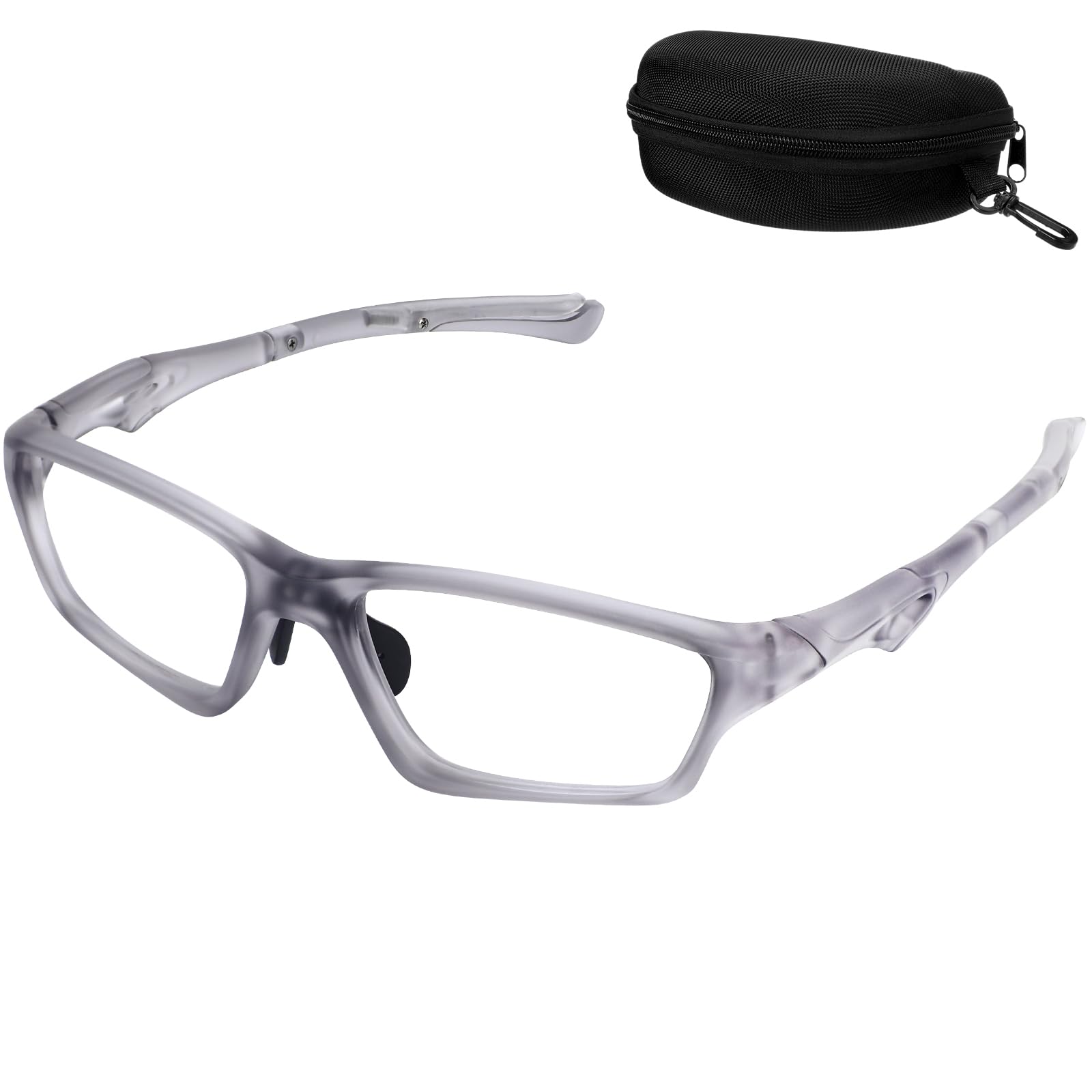 Tallew Lensless Glasses Compatible with Pickleball Eye Protection Gray1 Classic