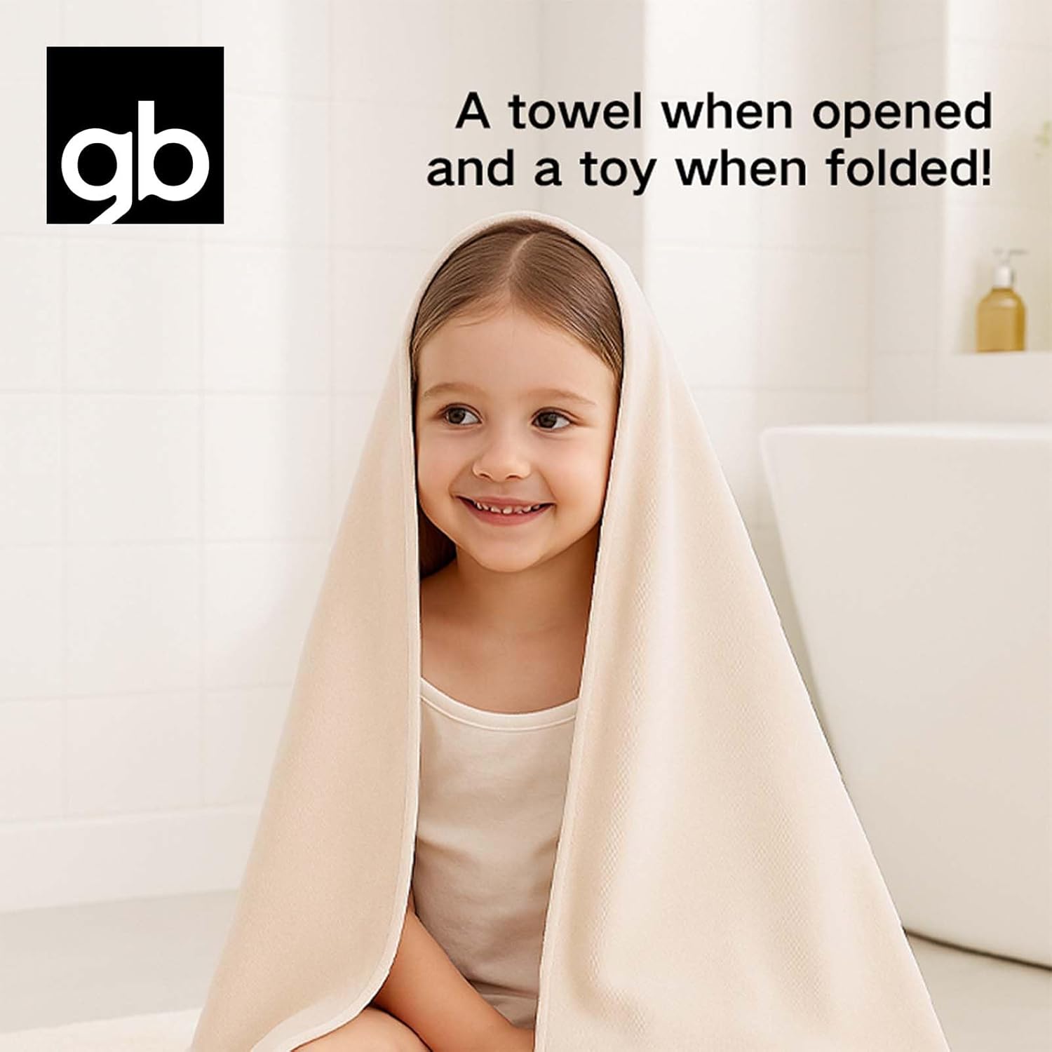 gb Animal Bath Towel - Super Soft Coral Fleece Bath Towel with Highly Absorbent & Dryfast for Kids & Toddler, Duck 140x65cm(55"x25.6")