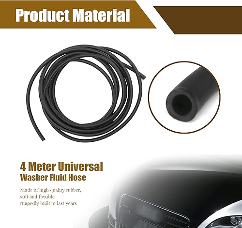 Miniatura 3 de Manguera universal de líquido de lavadora de 13.1 ft, kit de manguera para limpiaparabrisas con 12 conectores de manguera para conectar la bomba de
