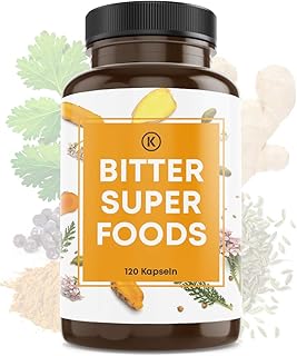 MAGEN-DARM Bitterstoffe Kapseln I 120 vegane Kapseln I beliebt bei Blähungen & Blähbauch I aus 11 Kräuter wie Ingwer Löwen...