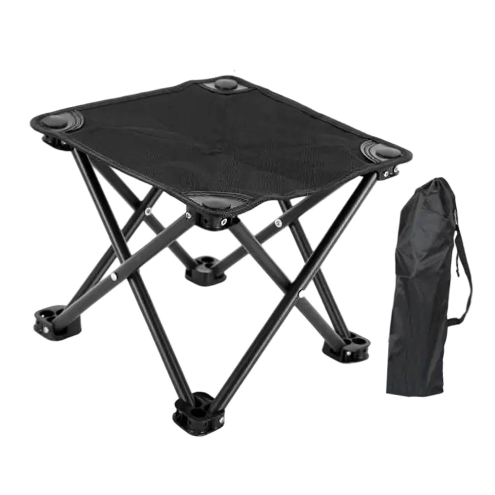 Colcolo Lightweight Camping Stool with Carry Bag for Garden and Hiking - Black