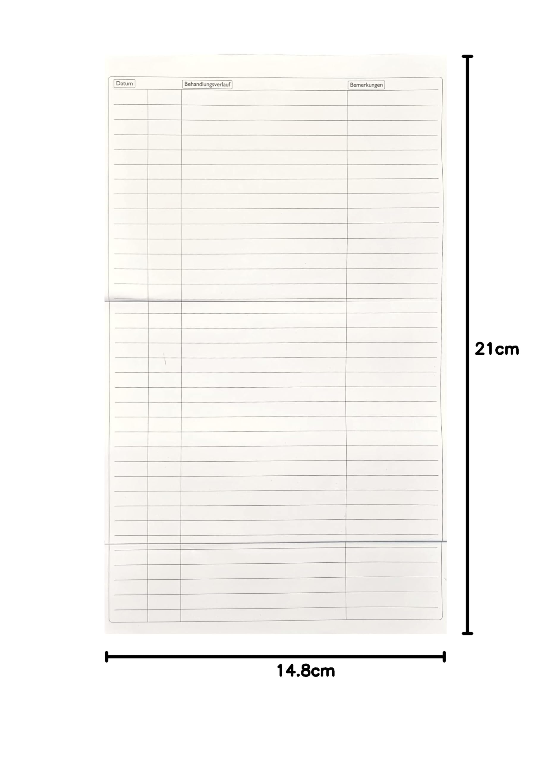 Kosmetik Karteikarten/DIN A5 Analysekarten zum aufklappen, Doppelseitig (50)