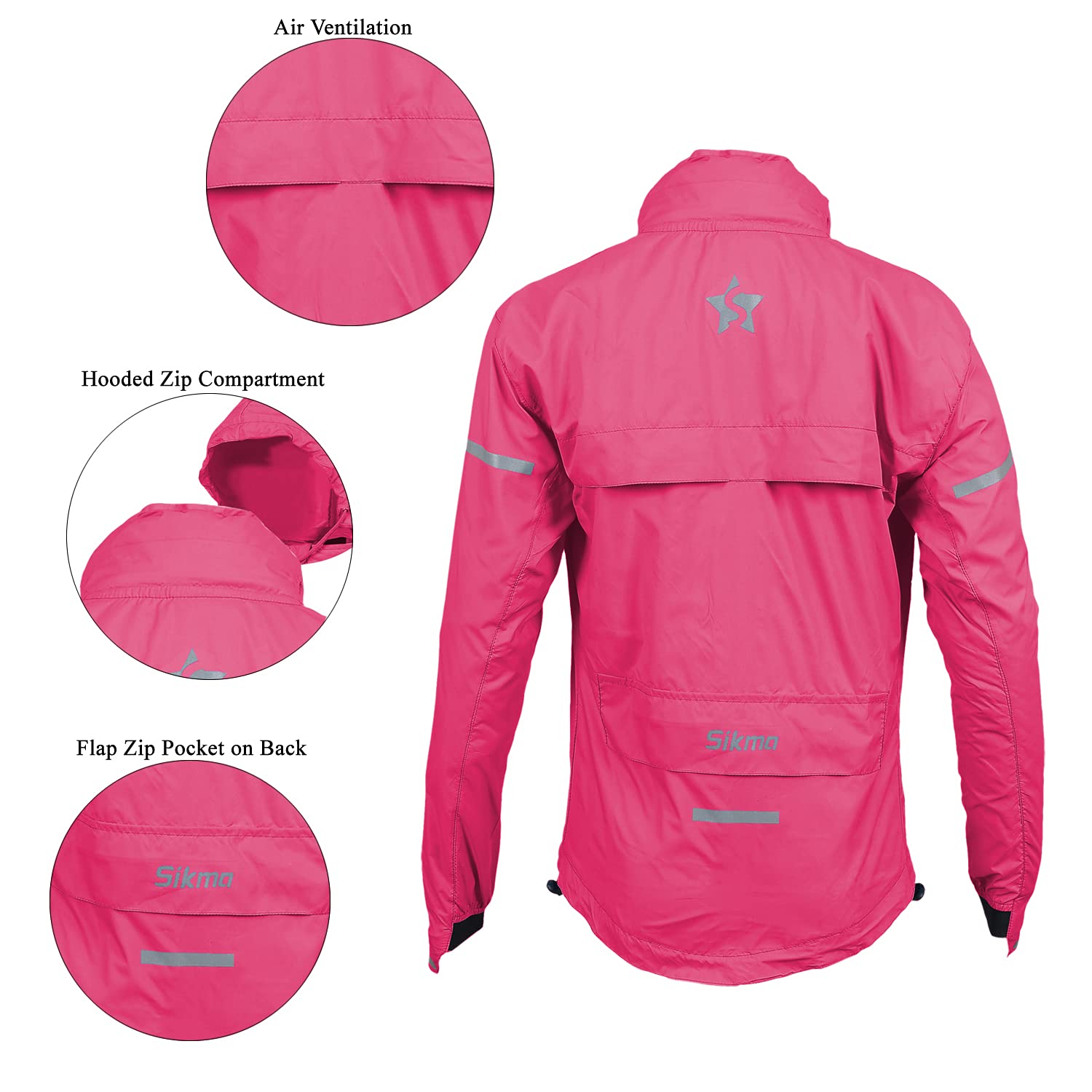 SIKMA - Chaqueta impermeable para mujer