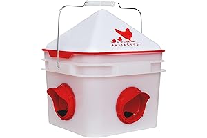 RentACoop Chick2Chicken 10-Pound BPA-Free Chicken Feeder Cover with Slider Port and Anti-Roost Features