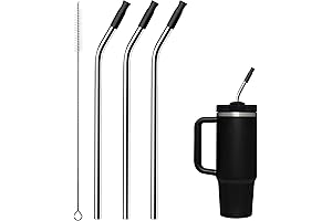 Durable Bendy Metal Straws for Stanley 30 oz Tumbler
