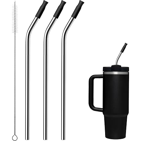 Durable Bendy Metal Straws for Stanley 30 oz Tumbler