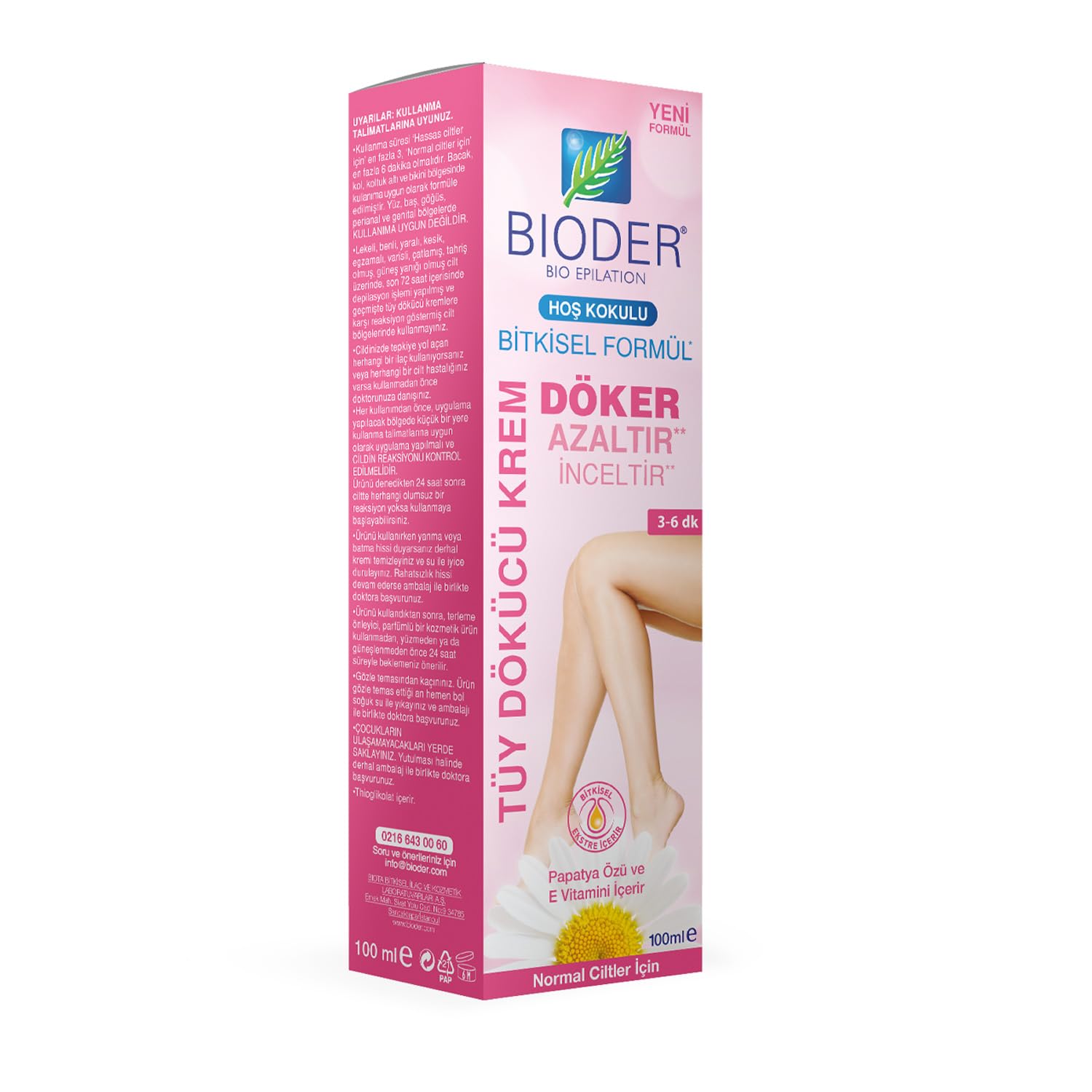 Bioder Normal Ciltler İçin Tüy Dökücü Krem 100 ml