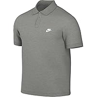 Nike FN3894-063 Club Polo Uomo Dk Grey Heather/White Taglia 3XL