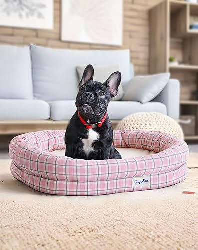 Miniatura 15 de Cama ortopédica para perros pequeños y medianos, sofá cama para mascotas con espuma estilo caja de huevos, refuerzo de 4 lados, colchón reversible,