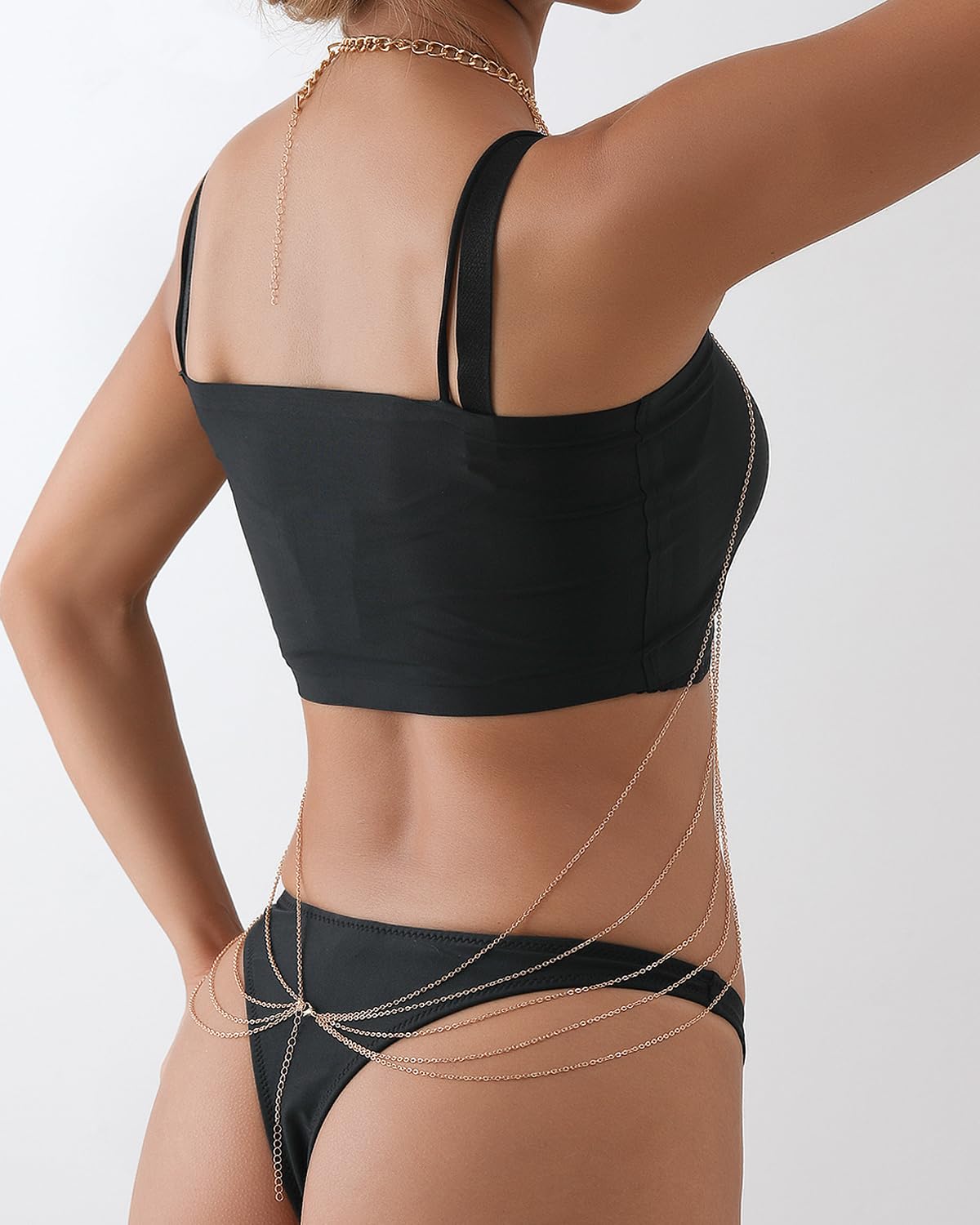 Chaîne Corps Bikini Or Multicouche - Bijoux De Corps Sexy Chaîne Soutien-Gorge Et Ventre