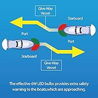 Vista 7 de Obcursco Luces de Navegación para Barco, Luces LED Marinas de Proa Verdes y Rojas, IP67 Impermeable, Resistente a la Oxidación, Ideal para Pontón