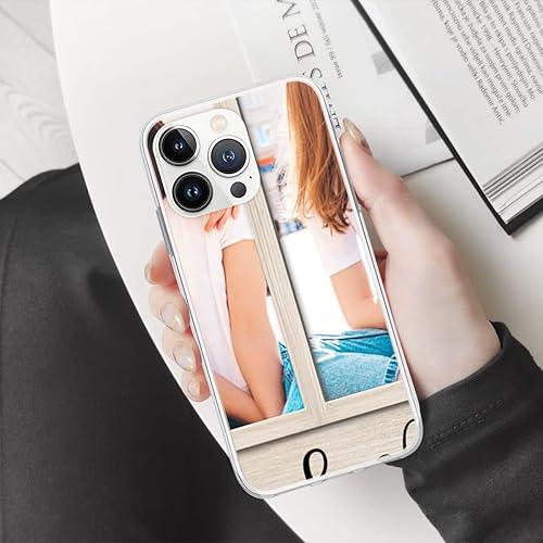 Miniatura 3 de CUBICER Fundas personalizadas para teléfono con foto de mejor amigo, texto personalizado, transparente, impermeable, funda protectora para regalos