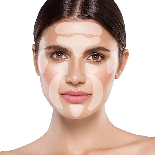 Parches para alisar las arrugas faciales tiras faciales antiarrugas juego de 256 piezas de cinta facial reutilizable para reducir la frente del ojo