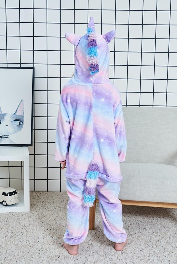 Kids Unicorn Animal onesie Pajamas Halloween Cosplay Costume Sleepwear - Image 5