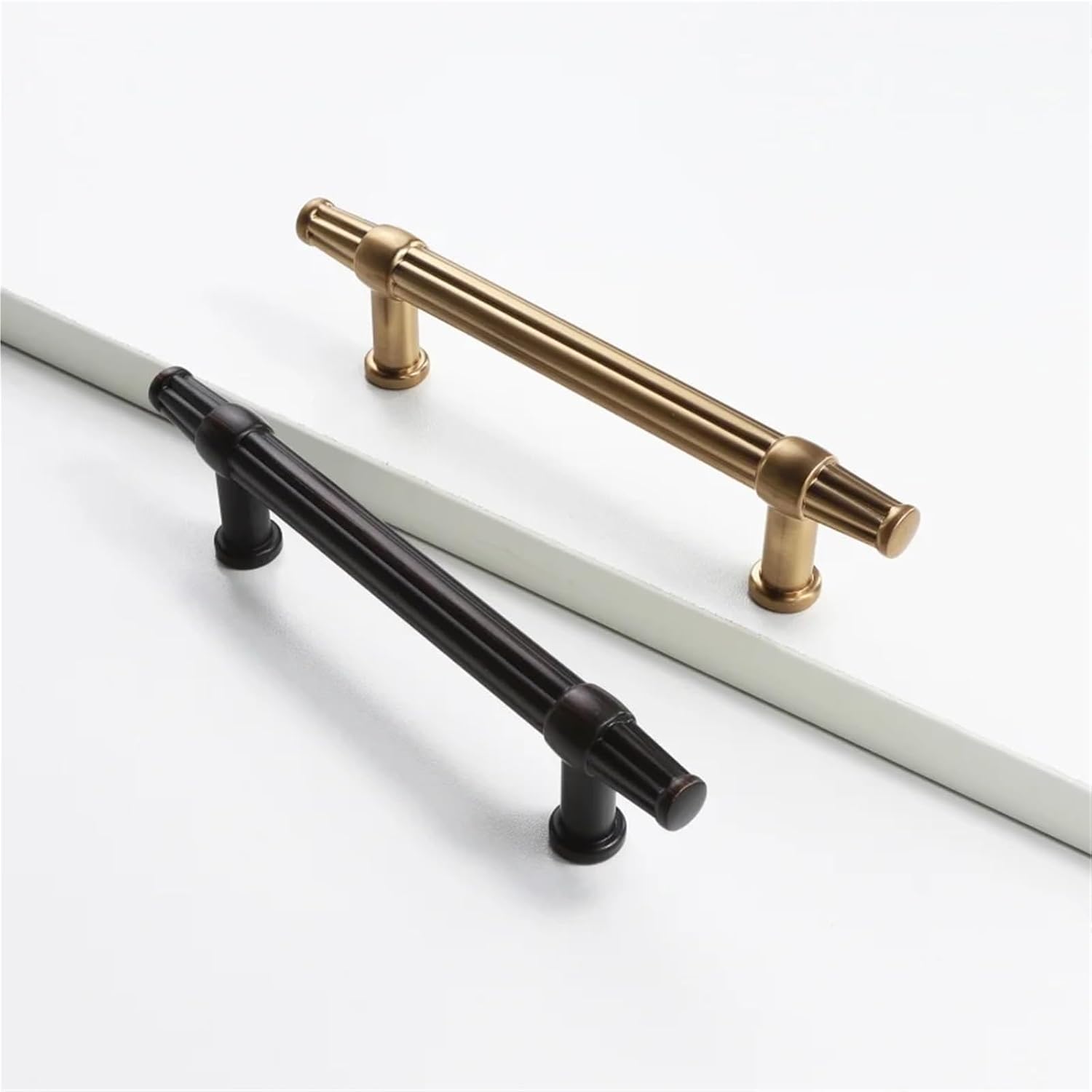 Solid Cabinet Handles Wardrobe Pull Cupboard Door Kitchen Retro Pulls 1Pcs(Black Brown)