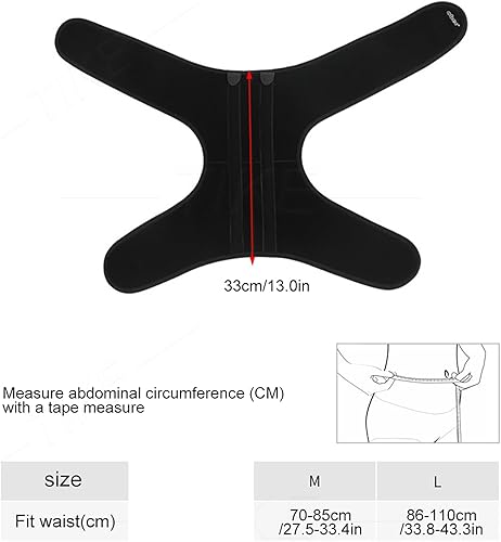Miniatura 5 de Envoltura de compresión de ingle, soporte de cadera con 2 barras de soporte de resorte integradas, diseño abierto, doble presión y ajuste