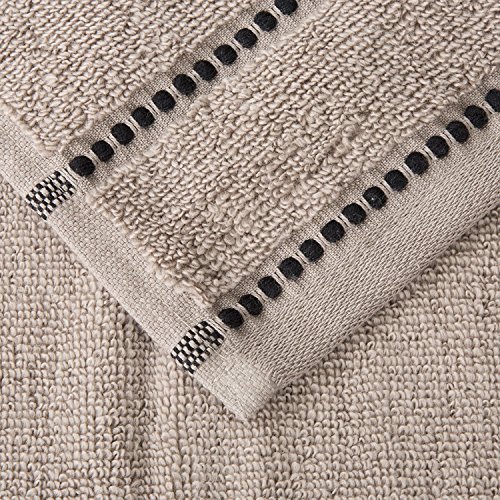 Lavish Home 6 Piece Bathroom Towels Set - 525GSM 100% Cotton Bathroom Essentials - 2 Bath Sheets, 2 Hand Towels, and 2 Wash Cloths for Bath, Shower, Gym, Spa, and Dorm Room (Taupe) - Image 6