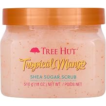 Tree Hut Tropical Mango Body Scrub, Exfoliating Sugar Scrub, Vegan, 18 Oz
