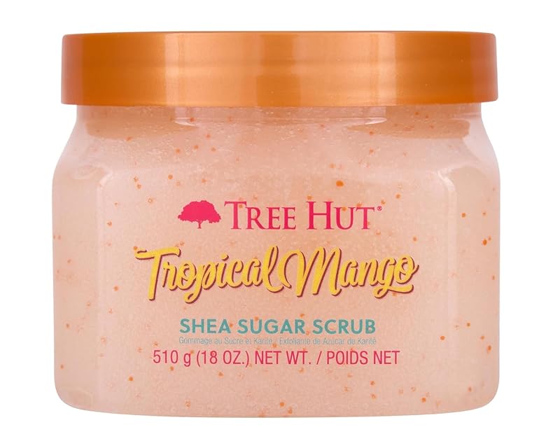 Esfoliante corporal de açúcar Tree Hut Tropical Mango, vegano, 510 g
