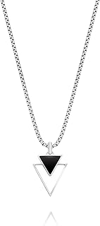 Mens Necklace - Premium Stainless Steel Silver Chain Necklace for Men, N...