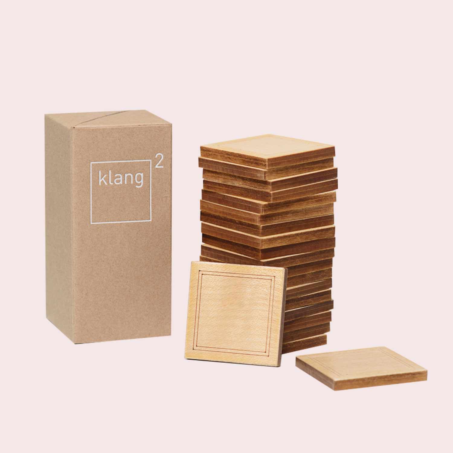 Klang² Audiomemo - Preisgekröntes Lernspiel, Gedächtnisspiel, Gehörtraining, Familienspiel, Spielesammlung aus Ahorn - Made in Germany