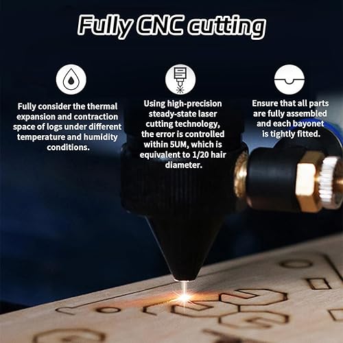 Miniatura 6 de QBTTeCe Rompecabezas de madera 3D para adultosniños, rompecabezas 3D de 183 piezas con música y LED, kits de construcción de troncosno requiere