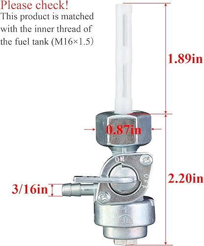 Miniatura 2 de WOTIAN Generador Tanque de Gas Interruptor de Combustible Petcock Válvula de cierre de combustible para Predator Generac Generator Parts 3500w-9000w