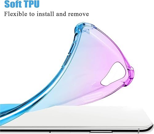 Miniatura 7 de OEURVQO Funda para Poco X3 NFC, Poco X3 Pro Poco X3, transparente, lindo, degradado, colorido, delgado, suave, TPU, a prueba de golpes,