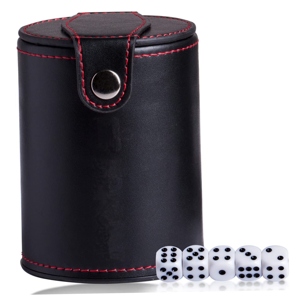 WOONEKY 3sätze Pu- Dice Cup Mit Doppeltem Deckel Würfeln Und Für Ktv-Spiele Und Würfelspiele Komfortable Handhabung Und Leise Würfelgeräusche