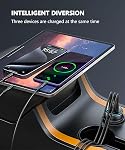 200W Car Charger, USB C Car Charger PD3.0 QC4.0 PPS Fast Charging Car Adapter with 2 100W USB C Cable 3 Port Type C Cigarette Lighter for Dell XPS, MacBook, iPhone 16 15 14, Galaxy S24 Ultra, iPad Pro