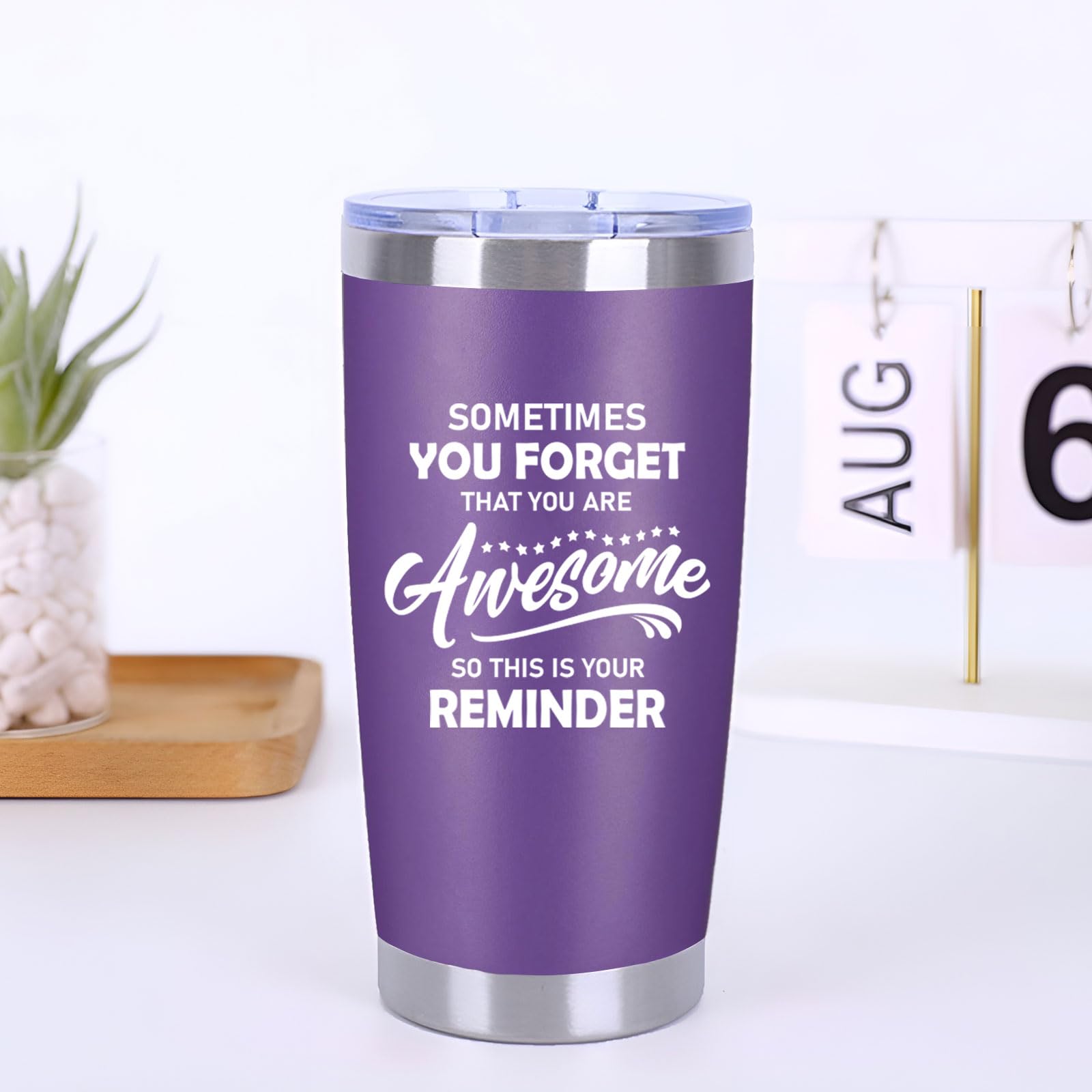 Abledn Regalos de Navidad para mujeres, taza de café inspiradora Sometimes You Forget You're Awesome - Regalos de cumpleaños de agradecimiento para mujeres, mamá, esposa, hermana, compañera de