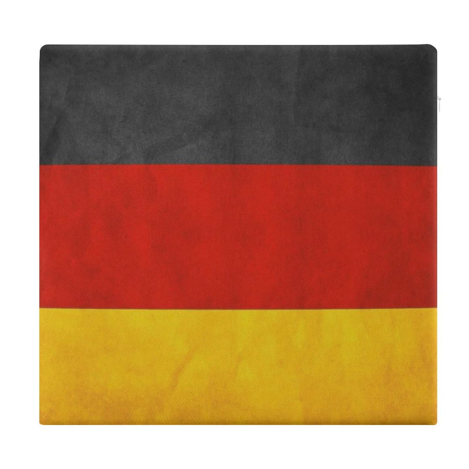 JZemdybill Chair Pad, Germany Flag Seat Pad, Square Chair Cushion for Yoga Living Room Balcony