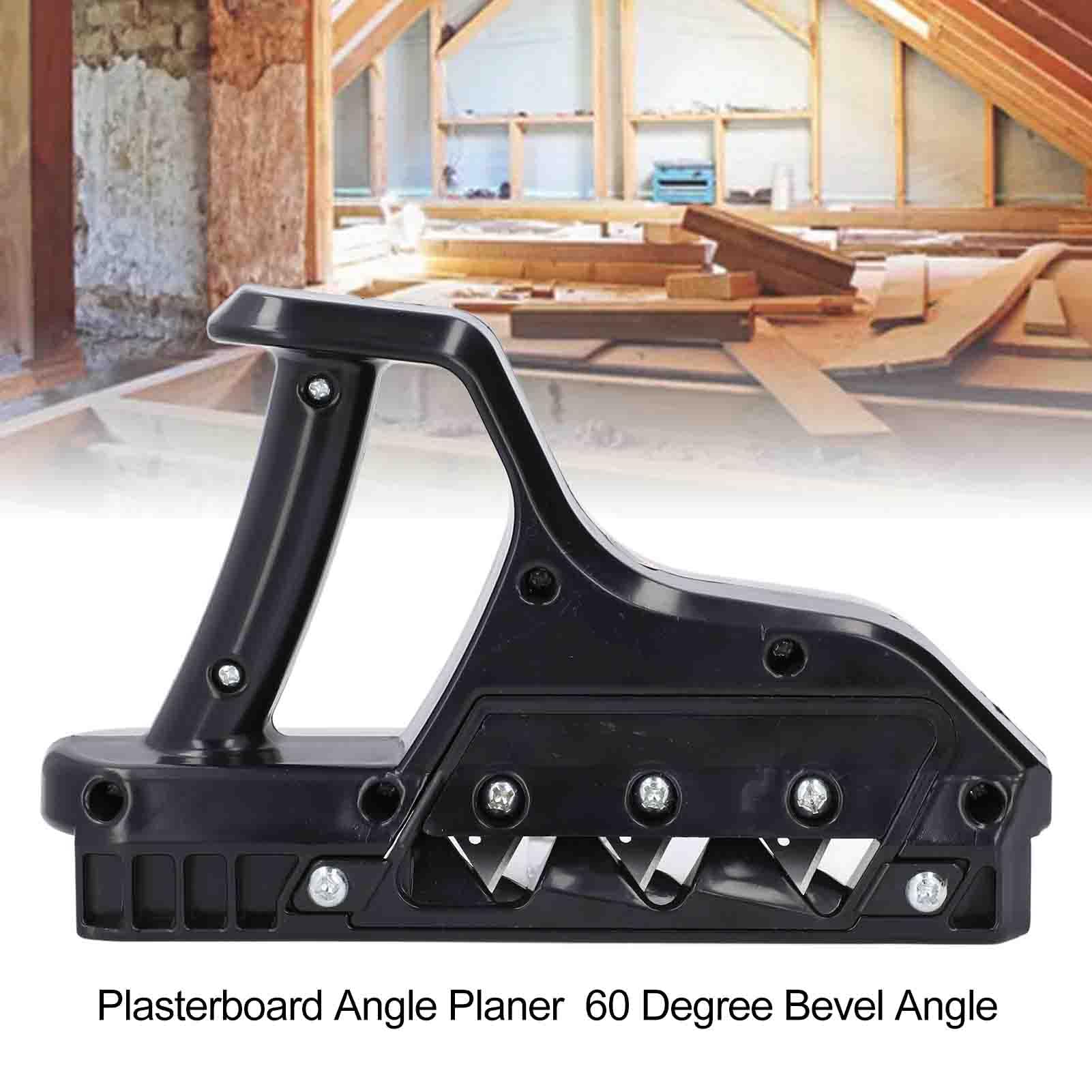 Plasterboard Edger Fast Cutter 60 Degree Bevel Angle Gypsum Board Corkboard Plastic Board Chamferer Hand Planer Woodworking Chamfering Tool for Handymen