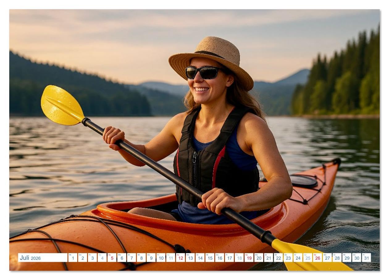 Wassersport. Wettkampf und Freizeit im, auf und unter Wasser (hochwertiger Premium Wandkalender 2026 DIN A2 quer), Kunstdruck in Hochglanz: Rein ins ... Sport mit dem Element Wasser (CALVENDO Sport)