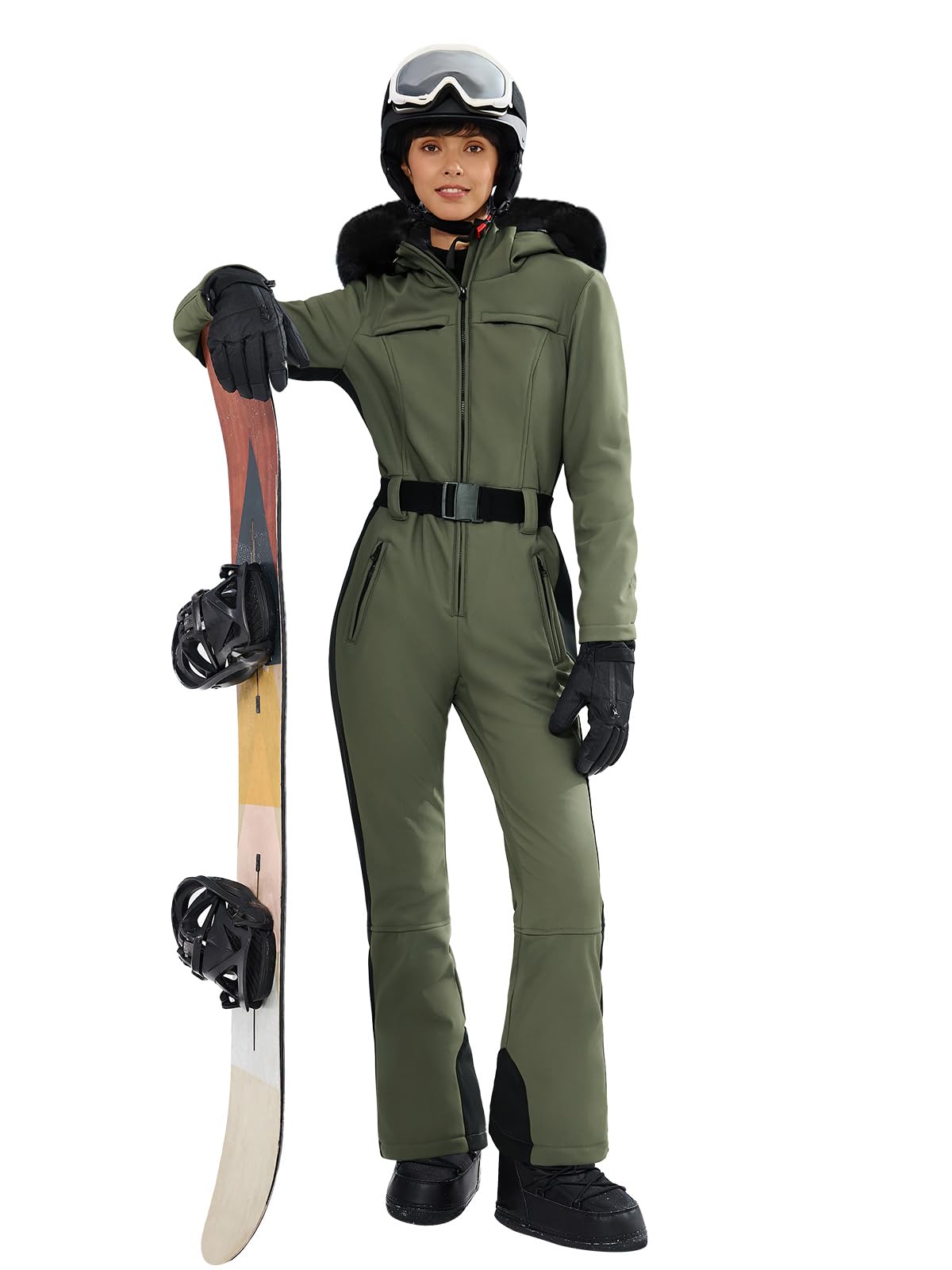 Yousify Womens Snow Suits One Piece Ski Jacket Onesie Jumpsuit