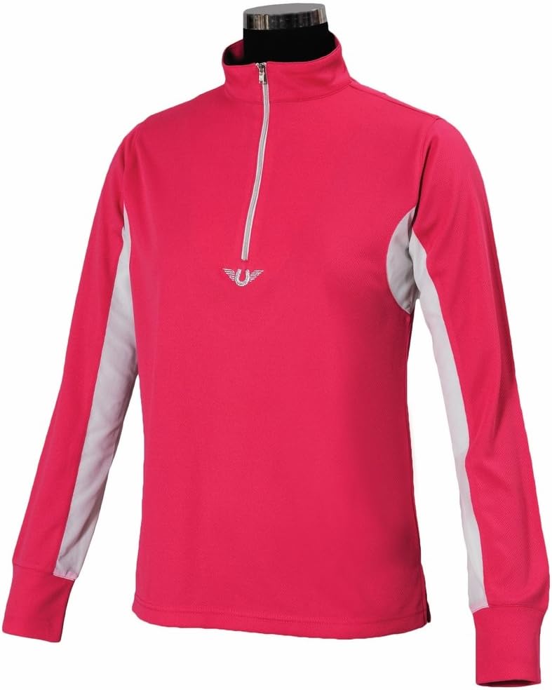 TuffRider Youth Long Sleeve Ventilated Technical Sport Shirt – UV Protection, Quick-Dry, Mesh Undersleeves