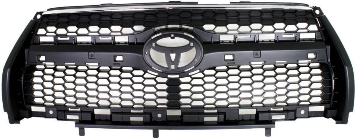 Complete Front Bumper Grille Set For Toyota RAV4 Base/Sport 2009-2012 - Upper, Lower, Center