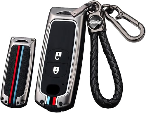 ontto Funda para llave de coche con llavero para Mazda 2 3 5 6 8 CX3 CX5 CX7 CX9, Negro -