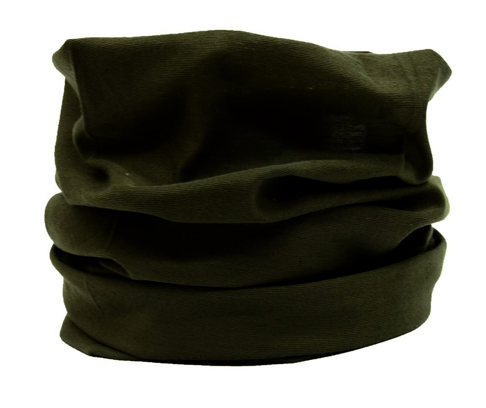 Unisex Seamless Multifunctional Headwear Bandana Scarf - Elastic Tube Magic Headband Gaiter Balaclava Snood Face Covering Mask UV Residence For Yoga Running Hiking Cycling (Army Green-818053