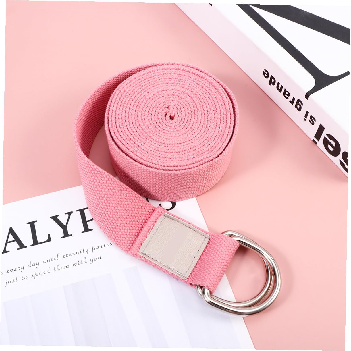 VICASKY 3 Cinghia Yoga Stretching Resistente Rosa per Esercizi Fitness e Allungamento e Durevole per Palestra e Allenamento Casa