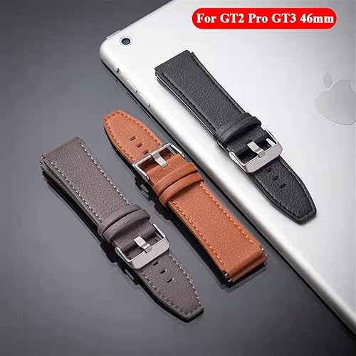 Miniatura 2 de MURVE Correa de cuero de 0.866 in para HUAWEI Watch GT 2 Pro GT2 2e Smart Watch Band reemplazo pulsera GT 3 1.811 in GT Runner Accesorios