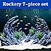 APlayfulBee Fish Tank Decor Rocks Aquarium Ornaments, Jagged Canyon Rock Formation Aquarium Decoration Model Kits, Suitable for a Variety of Fish Tank Scenes