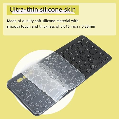 Miniatura 5 de Funda de silicona para teclado Logitech K380 y 2023 Pebble Keys 2 K380S Combo para MAC Bluetooth Multi - Funda protectora ultra fina para teclado