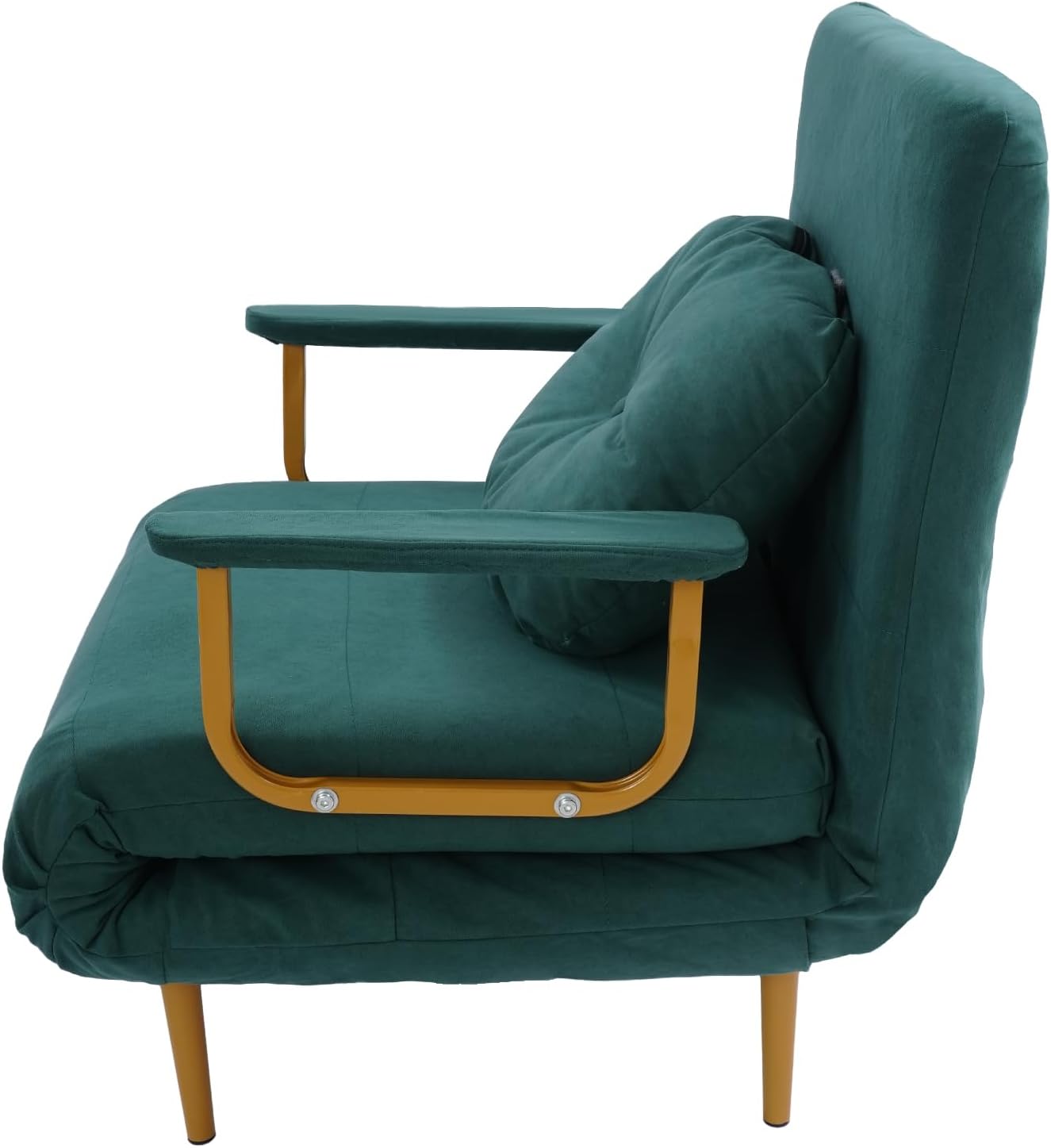 Convertible Sofa Bed, 2 in 1 Folding Sleeper Chair Bed, Futon Sofa Bed Chair with Adjustable Backrest for Small Spaces, Office, Apartment(Green)