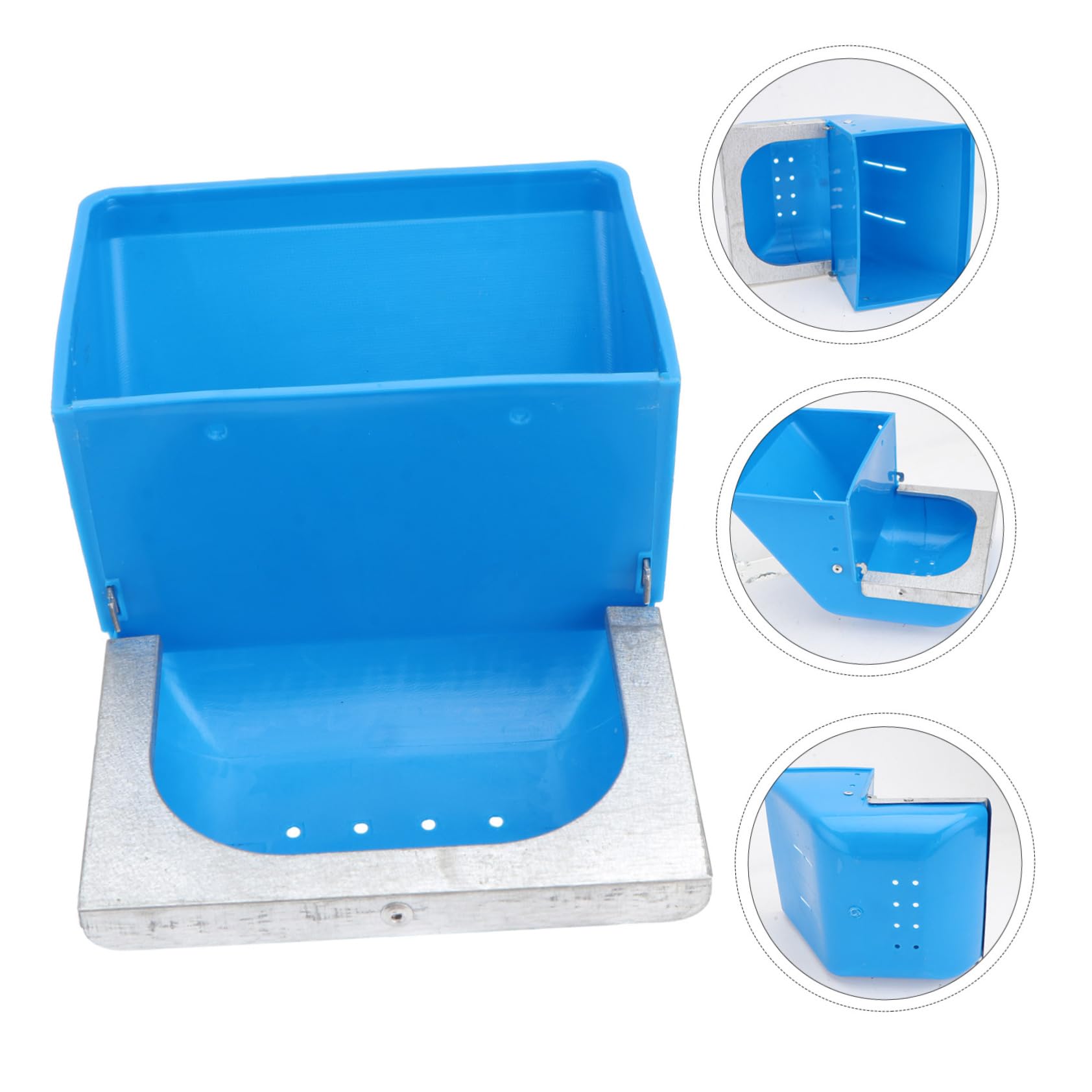 COLLBATH 2sets Futternapf Hühnerfutterspender Geflügeleimer Einfach Zu Bedienendes Hochleistungsmetall Für Den Heimbauernhof 3pcs * 2