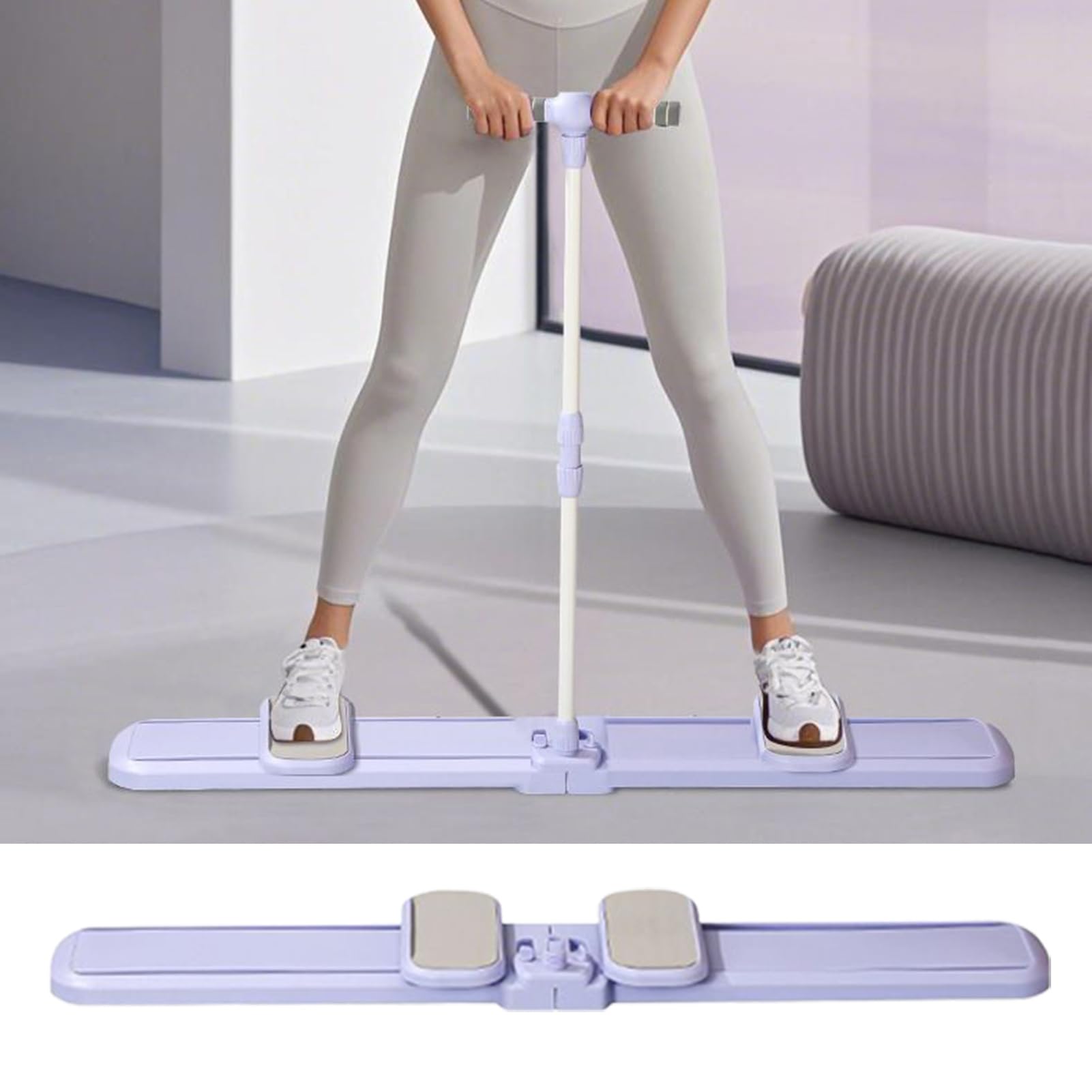 Appareil d'entraînement de ski - Appareil d'entraînement pour muscles pelviens pliable - Appareil d'intérieur multifonction pour la sculpture du corps pour le yoga - Pilates, cardio, salle de gym