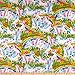 Timeless Treasures Rainbows & Unicorns Multi Fabric by The Yard, Multicolor