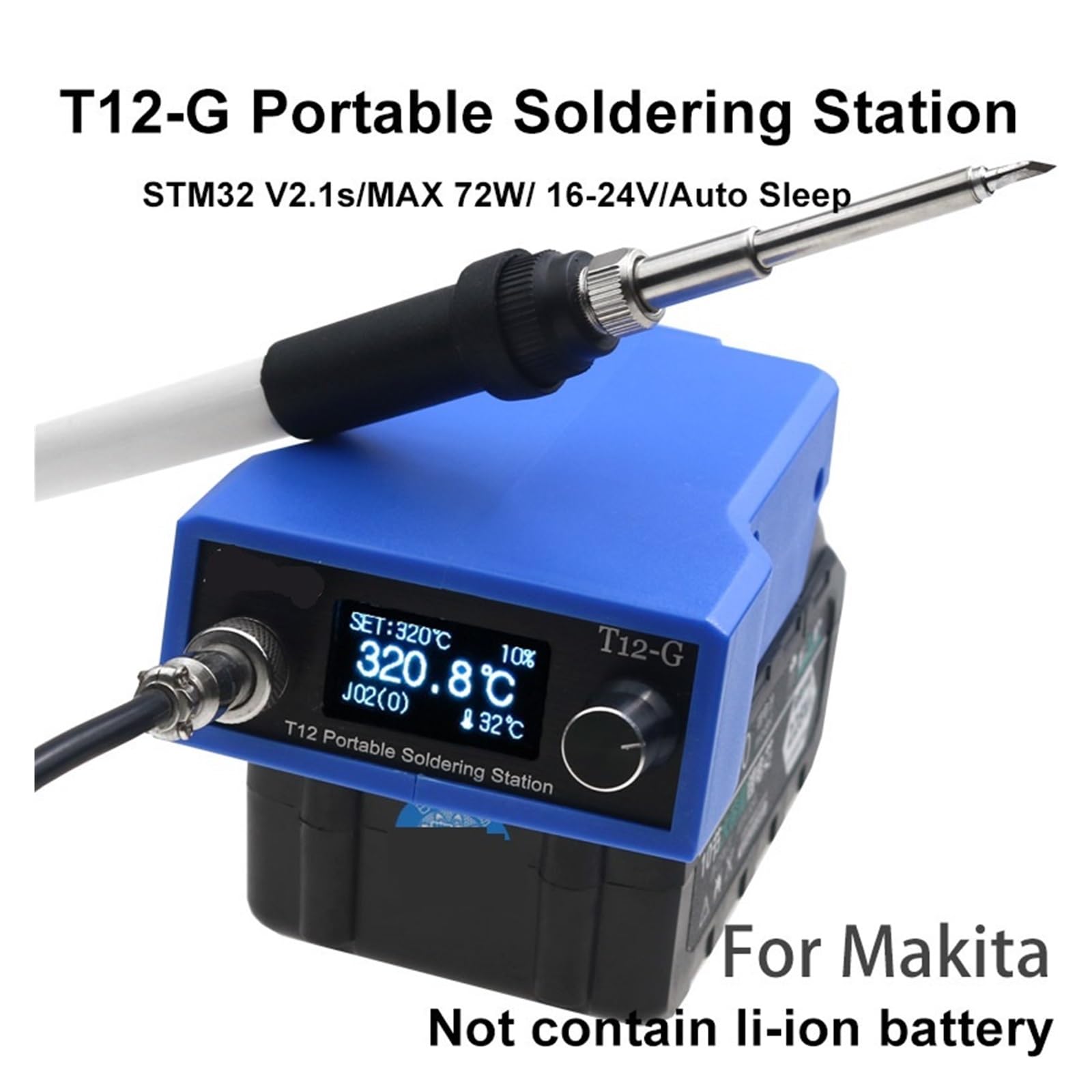 Poste de Soudure, Station de soudage sans fil 72 W for batterie 18 V 20 V, kit T12-G