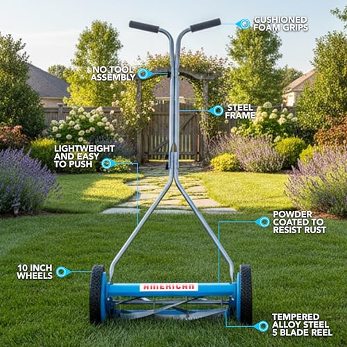 Image of American Lawn Mower Company 2415-16 16-Inch 5-Blade Reel Push Lawn Mower