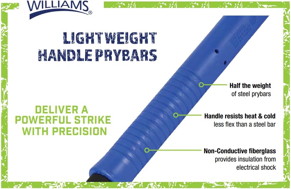 Williams JHWC-103 50-Inch Lightweight Handle Prybar - Double End
